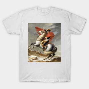 Napoleon Crossing the Alps - Jacques-Louis David T-Shirt